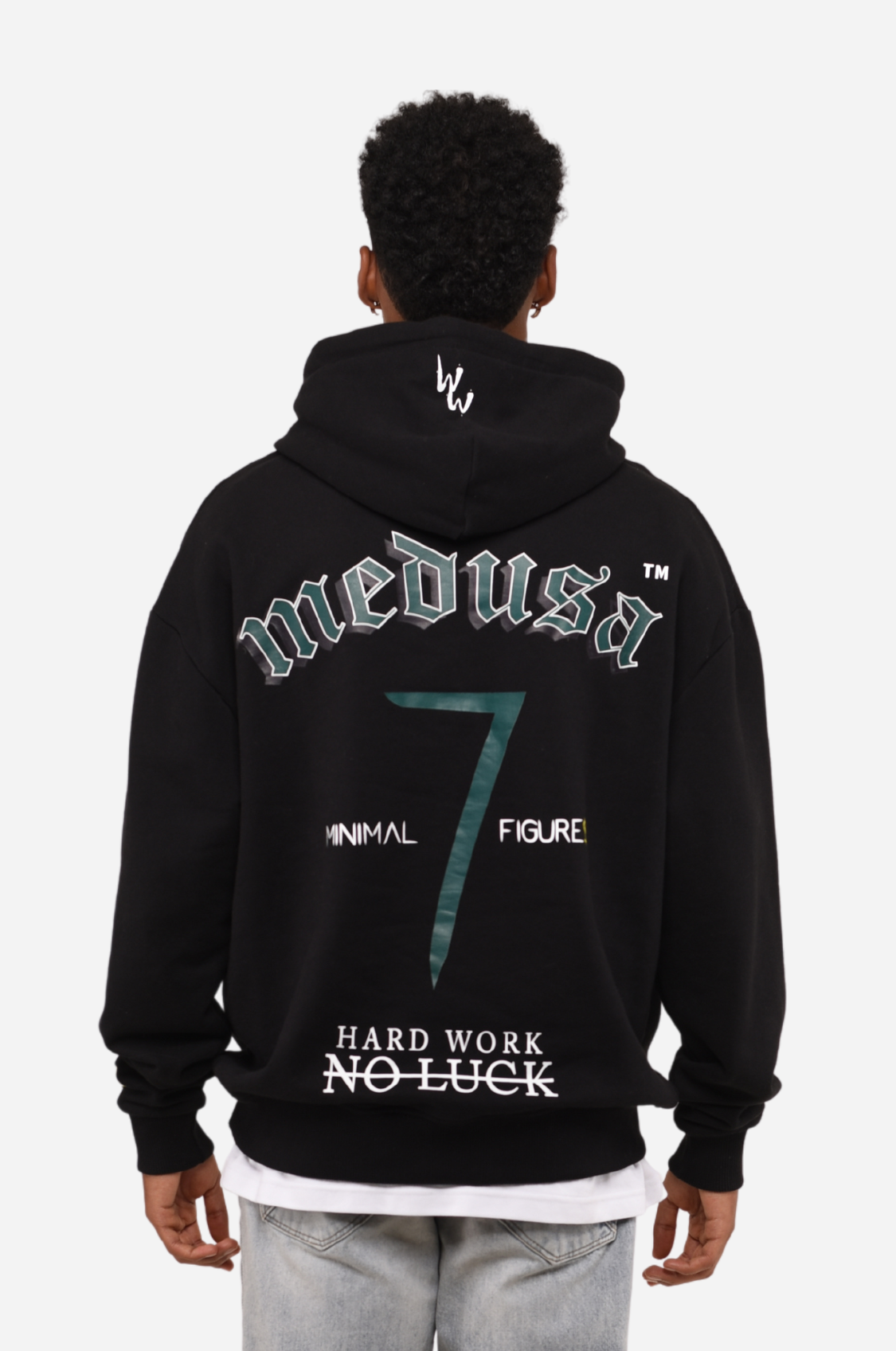 MINIMAL 7 FIGURES HOODIE - BLACK