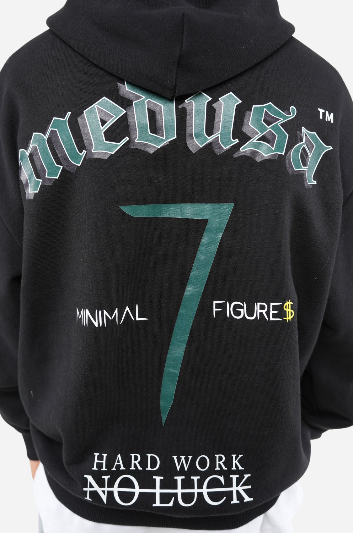 MINIMAL 7 FIGURES HOODIE - BLACK