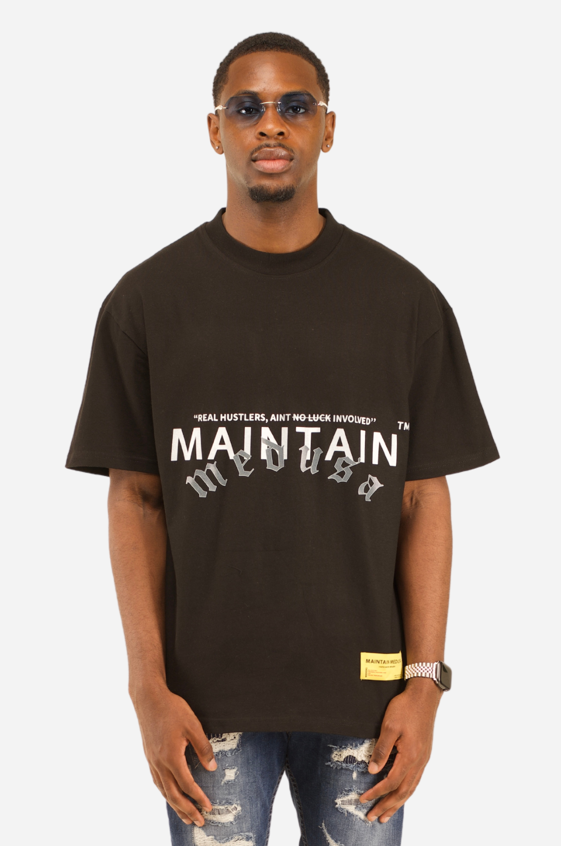 REAL HUSTLER TEE - BLACK