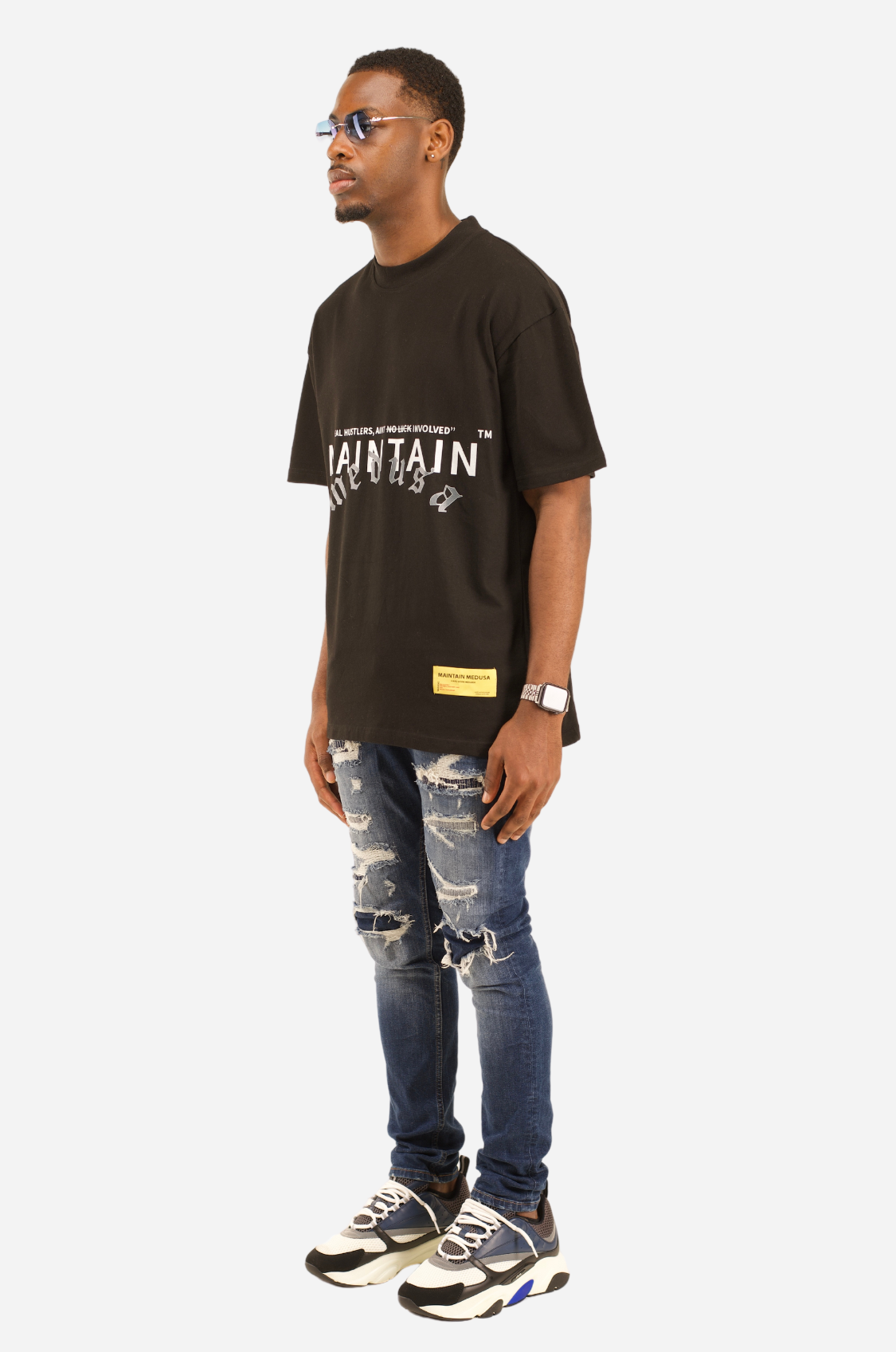 REAL HUSTLER TEE - BLACK