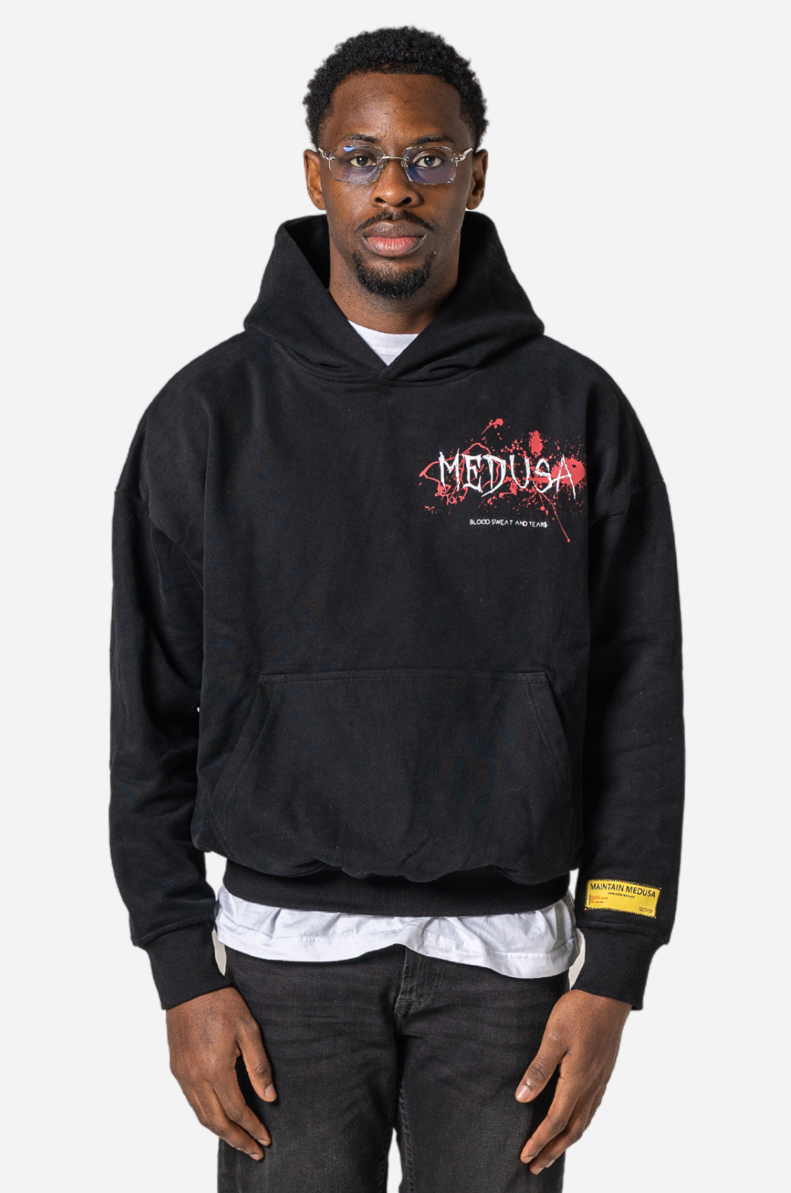 MEDUSA BLOOD AND TEARS HOODIE - BLACK