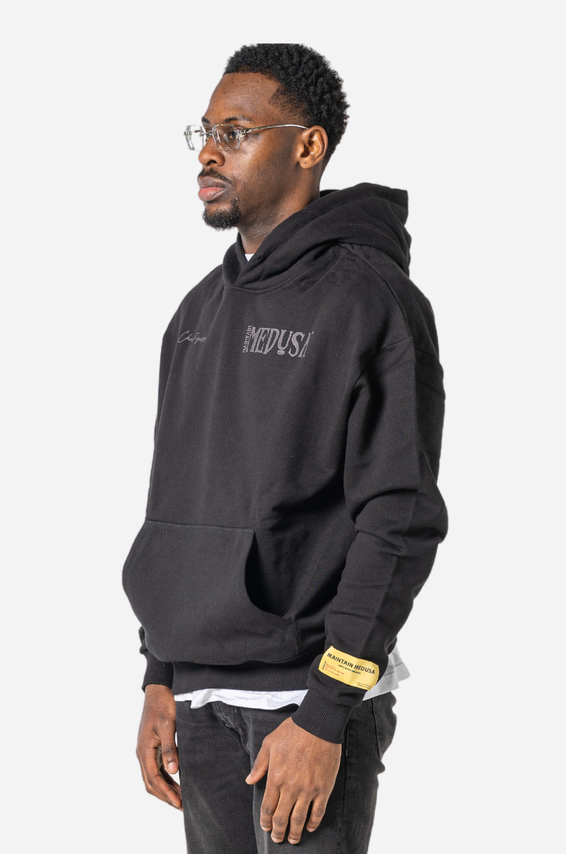 MEDUSA SKULL HOODIE - BLACK